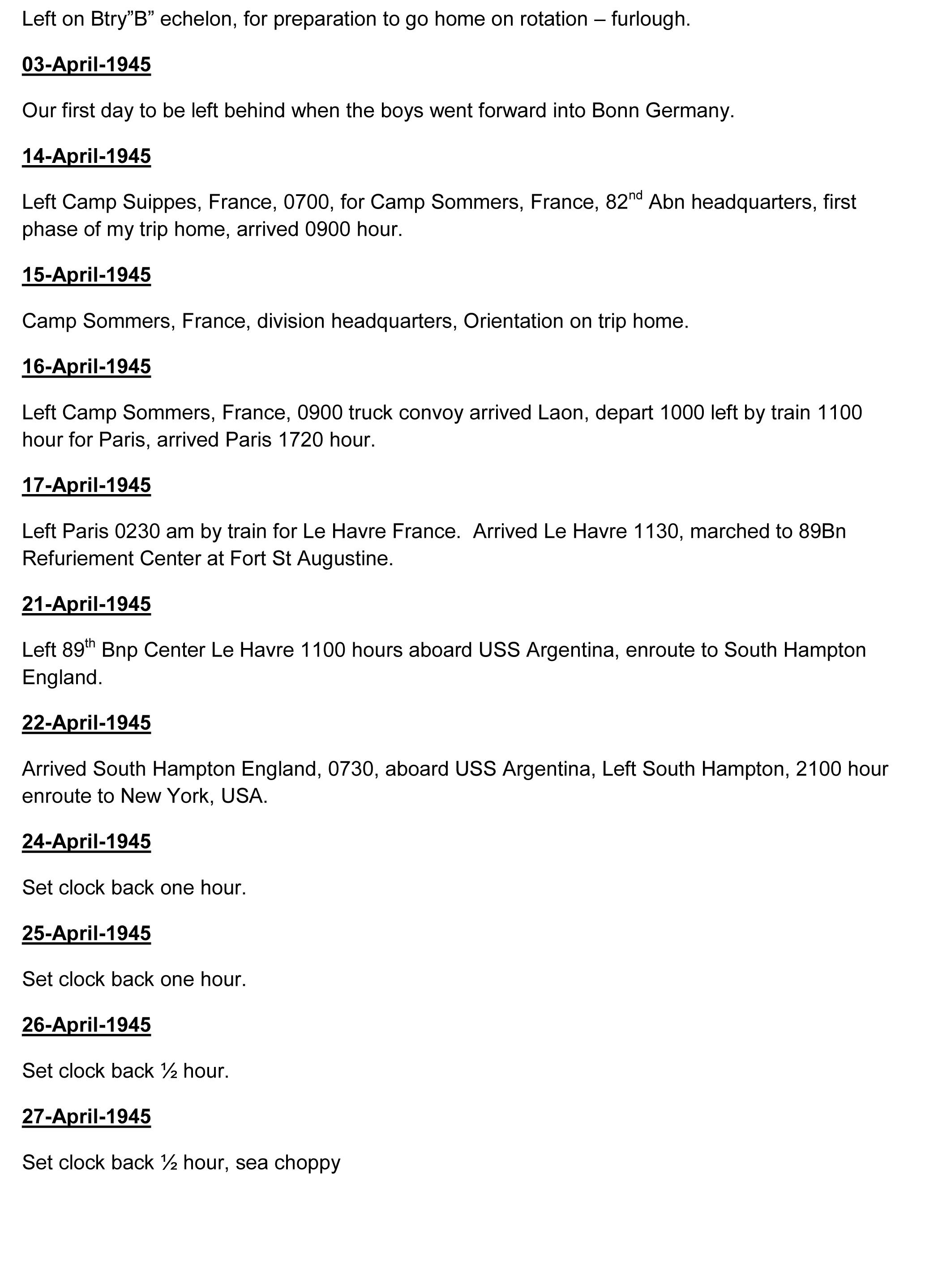 S/Sgt. Harry G. Berry's War Diary 1942-1945